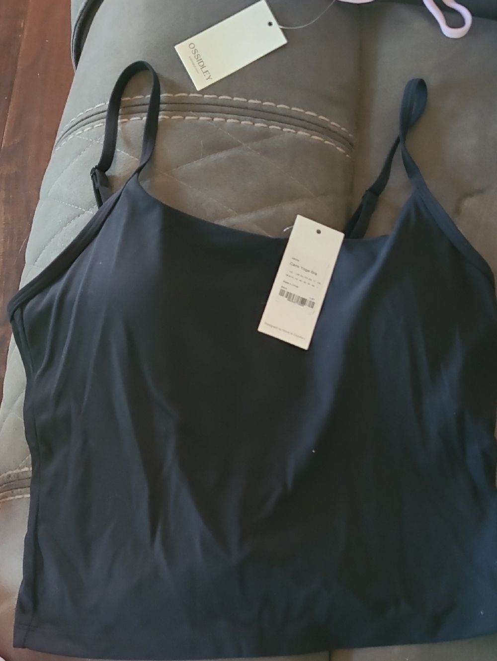 Black Adjustable Spaghetti Strap Cami